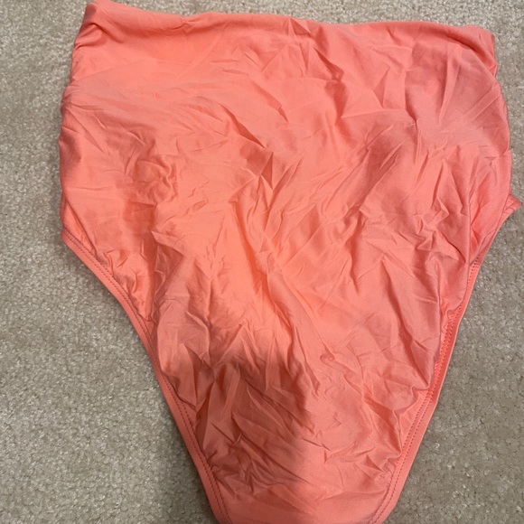 New Athena Ruched High Rise Swim Bottom solid Orange 10,12, 14 and plus size 16 - Picture 5 of 8
